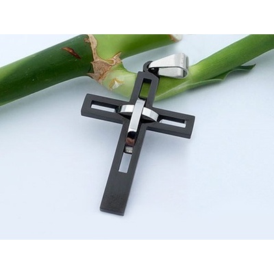 MPM Přívěsek z chirurgické oceli Pendant 8187 Silver/Black