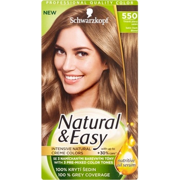 Schwarzkopf Natural & Easy 550 tmavě plavý satén barva na vlasy