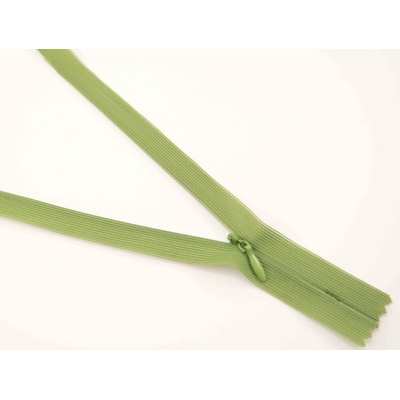 Nedeliteľný skrytý zips (3mm) rôzne farby - dĺžka 18 cm - 60 cm 18 cm Tmavá jarná zelená