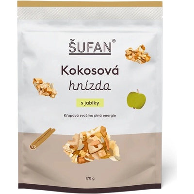Šufan s.r.o. Kokosové hniezda s jablkami a škoricou 170 g