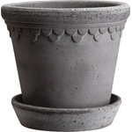 Bergs Potter Саксия Københavner с поставка 35 см сива (KG35S)
