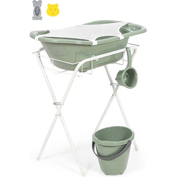 BabyJem Бебешки комплект за баня от 7 части BabyJem - Soft Green (897)