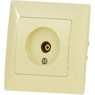 ANURA Конектор За Коаксиален Кабел За Телевизия Крем - 30872