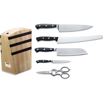 Friedr. Dick Кухненски ножове с магнитен блок premier plus, комплект 5 бр. , неръждаема стомана, f. dick (fdck8809000)