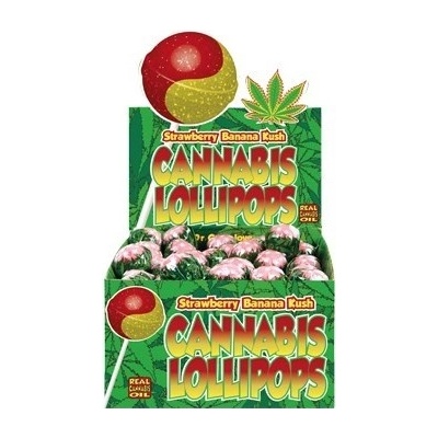 Dr. Greenlove Konopné lízátko Strawberry Banana Kush 17 g