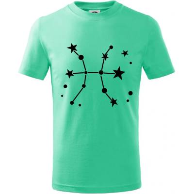Súhvezdie Pisces Ryby tričko detské Mätová