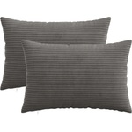 vidaXL Калъфка за възглавница 2 pcs HEERLEN Тъмносиво 50 x 75 cm (911639)