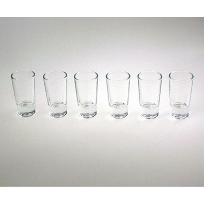 Kinekus Poháre štamprlíky sklenené hladké číre 6 x 25 ml