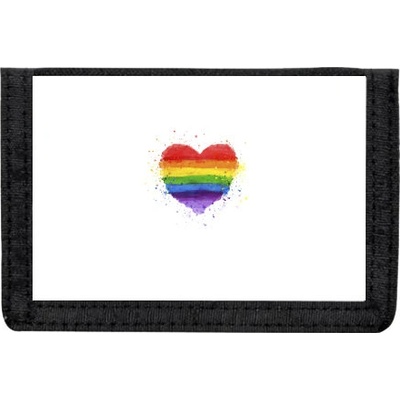 Peněženka na suchý zip Rainbow heart