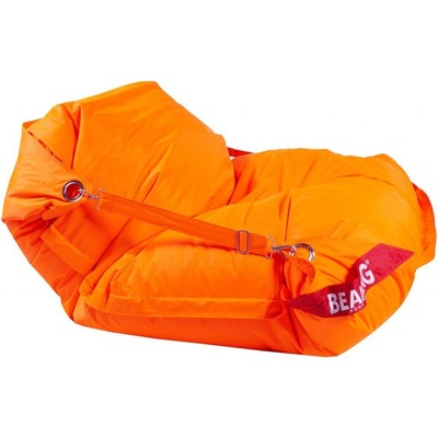 BeanBag Comfort 189 x 140 cm s popruhy fluo orange – Zbozi.Blesk.cz
