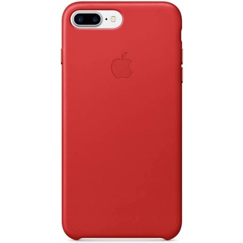 Apple iPhone Leather Case - оригинален кожен кейс (естествена кожа) за iPhone 8 Plus, iPhone 7 Plus (червен)