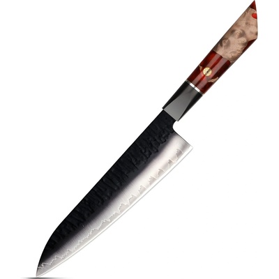 HARAHU Дамаски кухненски нож AR-37338 - Gyuto / Червен KP37338 (AR-37338)
