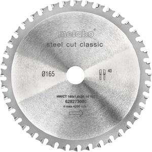 Metabo Нож за трион 165 x 20 мм, 40 зъба, WZ 4°SteelCutClassic 628273000 (628273000)