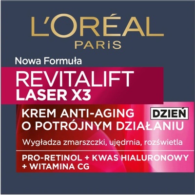 L'Oréal Revitalift Lase X3 Revitaizujúci krém proti starnutiu 50 ml