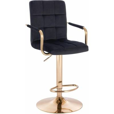LuxuryForm Design Verona Gold Velur na zlatom tanieri čierna