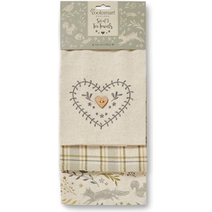 Cooksmart ® Памучни кърпи за съдове в комплект 3 бр. 45x65 cm Woodland - Cooksmart ® (9900)