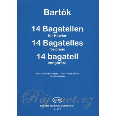 BARTÓK: 14 Bagatelles for piano 14 krátkych skladieb pre stredne pokročilých klaviristov