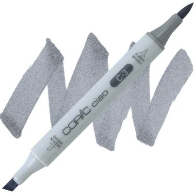 Lihová fixa COPIC Ciao oboustranná Brush & Chisel, Cool gray 3 (C3)