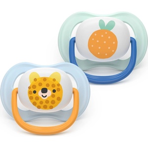 Philips Залъгалки Philips Avent Ultra Air Happy 0-6м сини с плод и мече (Ultra Air Happy)