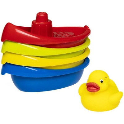 ProfiBaby Lodička 4 ks + kačenka plast/guma 13 cm
