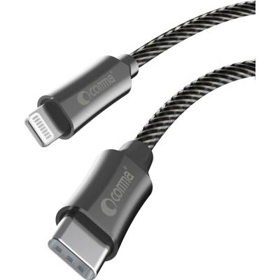TelForceOne GSM177520 Comma MFi USB-C - Lightning 3A 1.5m sivý