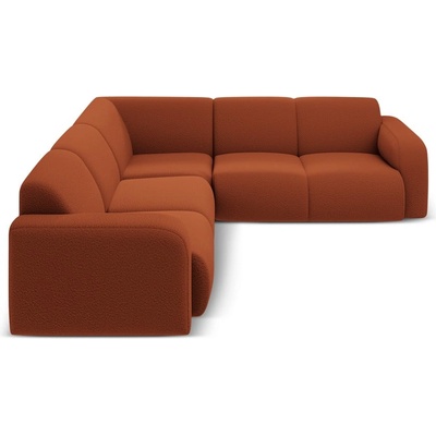 Micadoni Кафяв ъглов диван от букле (променлив/L форма) Molino - Micadoni Home (MIC_COR_101_F1_MOLINO4)