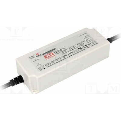 MEAN WELL LPF-90D-48 Napájecí zdroj: spínaný; LED; 90,24W; 48VDC; 1,88A; 90÷305VAC; IP67