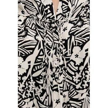 Tommy Hilfiger Риза Tommy Hilfiger дамска в черно със свободна кройка с класическа яка WW0WW45899 (WW0WW45899)