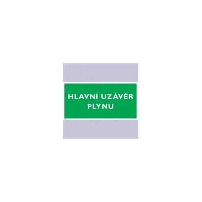 Tabulka - Hlavní uzávěr plynu 30 x 15 cm