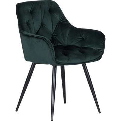 Carmen Трапезен стол Carmen LATINA, до 100kg, дамаска, прахово боядисана метална база, зелен (bt-3532106)