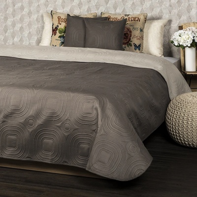 4Home Přehoz na postel Doubleface hnědá/béžová 220 x 240 cm 2x 40 x 40 cm – Hledejceny.cz