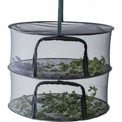 Sušící síť Clever Grow se zipem, 2 patra, černá
