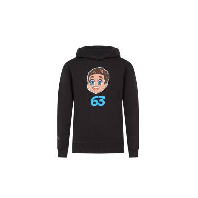 Mercedes AMG Petronas детски суитшърт с качулка Caricature Graphic black George Russell F1 Team 2024 (21429-187)
