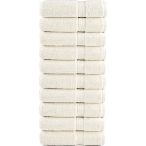 vidaXL Премиум хавлиени кърпи SOLUND 10 бр зелени 100x150 см 600 gsm (137481)