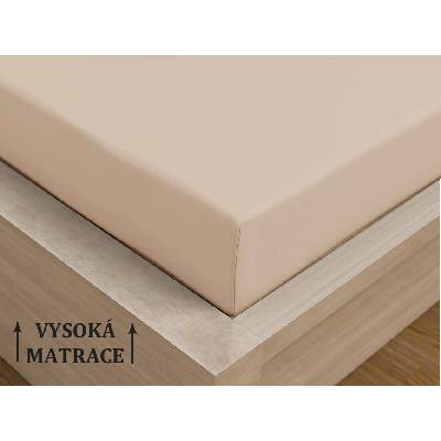 Brotex napínací satén prostěradlo béžové 180x200