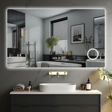 IREDA Koupelnové zrcadlo s LED osvětlením 90 x 70 cm 95786