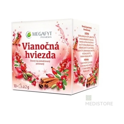 MEGAFYT Vianočná hviezda ovocný čaj aromatizovaný 10 x 2 g