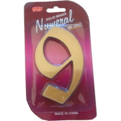 Číslo fasádne " 9 " bronz 125mm Bronz