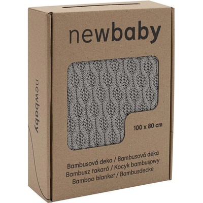 New Baby Bambusová pletená deka se vzorem grey – Zboží Dáma
