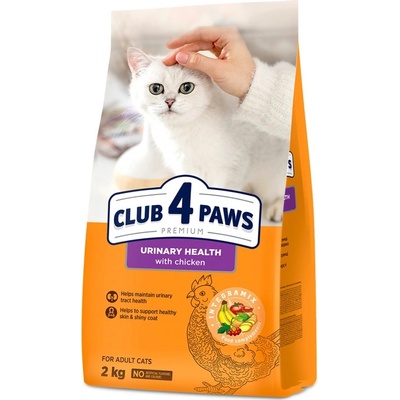 CLUB 4 PAWS Premium Urinary health. For adult cats 2 kg