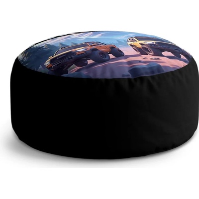 Sablio Okrúhly taburet Circle FORTNITE Off-road auta: 38x48 cm
