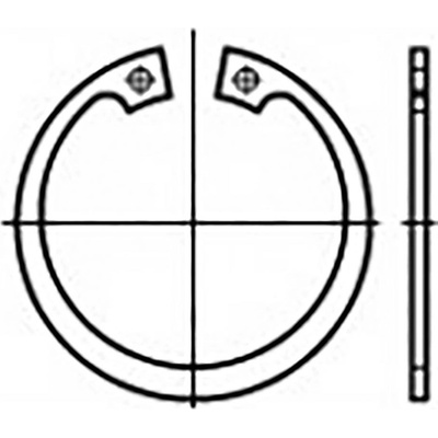 TOOLCRAFT TO-6855138 pojistné kroužky DIN 472 pružinová ocel 1 ks