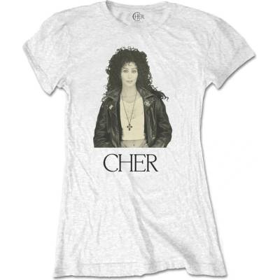 Cher tričko Leather Jacket white