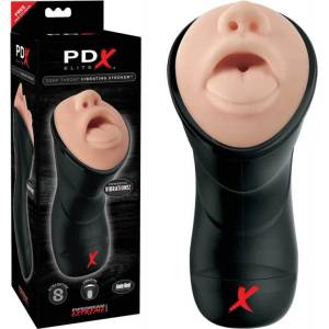  Вибриращ мастурбатор, дълбоко гърло - Deep Throat Vibrating Stroker (PIPE0RD507)