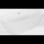 Mexen Roxy самостоятелно стояща вана 180 x 85 см, бяла, златна четка - 51201808500-55 (51201808500-55)