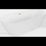 Mexen Roxy самостоятелно стояща вана 180 x 85 см, бяла, златна четка - 51201808500-55 (51201808500-55)