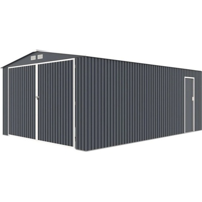 Kovová garáž Palmer 3,8 x 5,4 m CoverTech antracitová