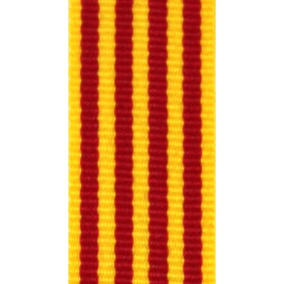 stuha V2 žltá / červená - pruhy