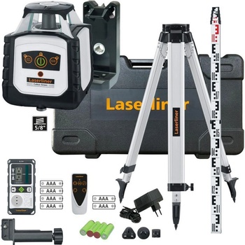 Laserliner Ротационен лазерен нивелир със статив, приемник и измервателна щанга Laserliner Cubus G210 S Set, 052.305A - до 30 m, 150 cm (052.305A)