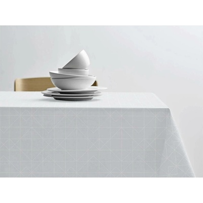 Södahl Kuchyňský ubrus Tiles Damask Optical White 180 cm